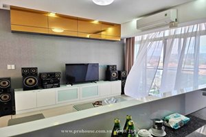 3-bedroom apartment for rent in Garden Court 2 with nice view and good furniture
