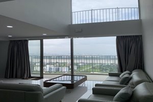 River view duplex apartment for rent in Waterina Suites with good price