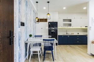 Scandinavian style apartment for rent in District 7 with full furniture and nice view