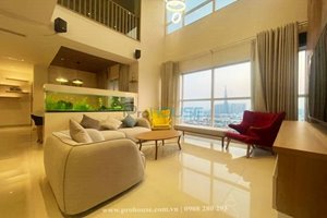 Penthouse 280m2 for rent in Tropic Garden with nice decoration and rooftop